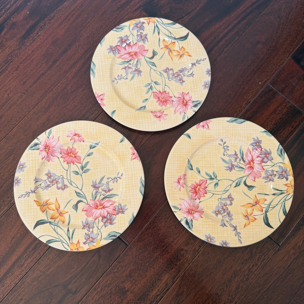 Lenox Perennial Garden 10 5/8" Dinner Plates Floral European Garden Set of 3